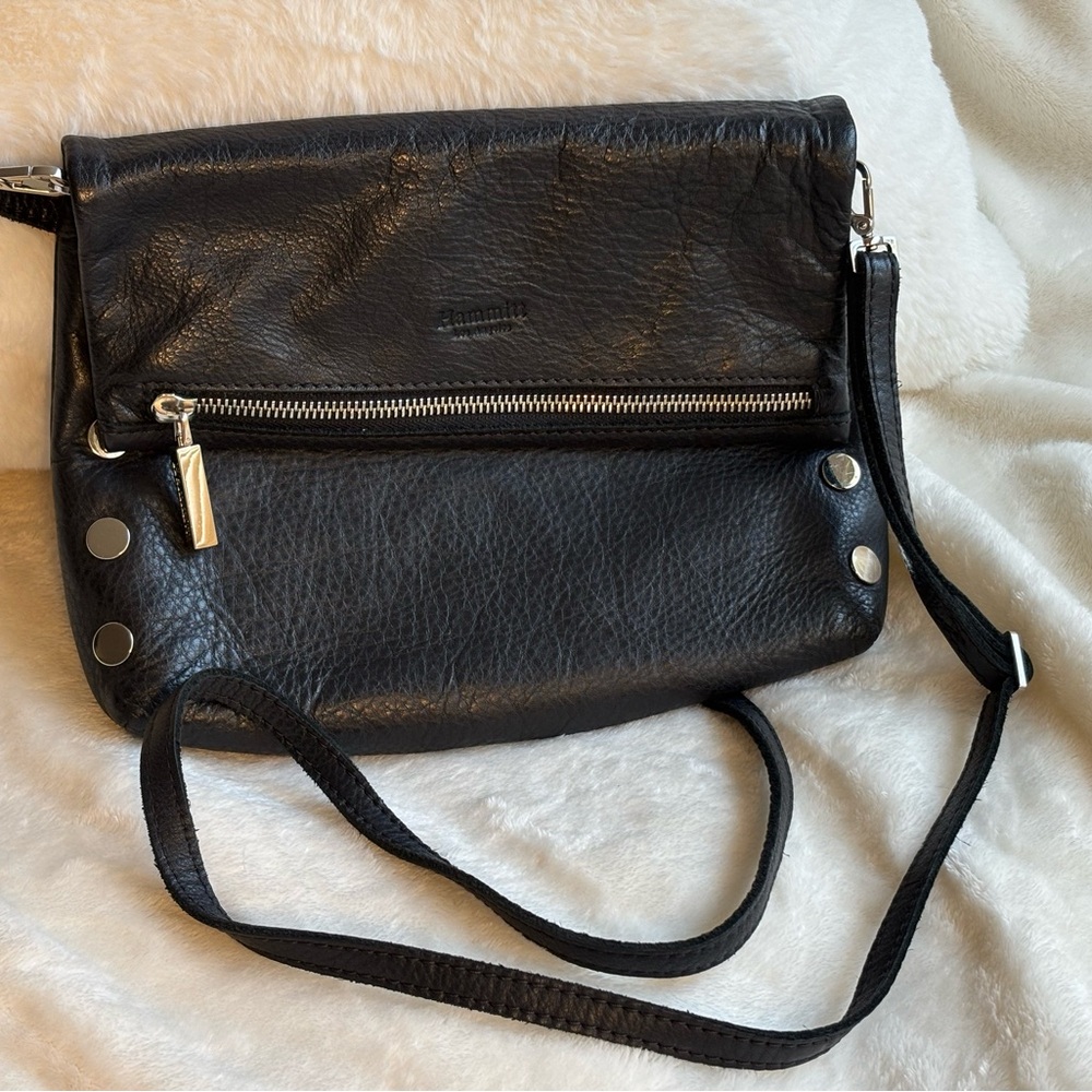 Hammitt New York -  VIP Medium Leather Crossbody - Black/Silver Bag